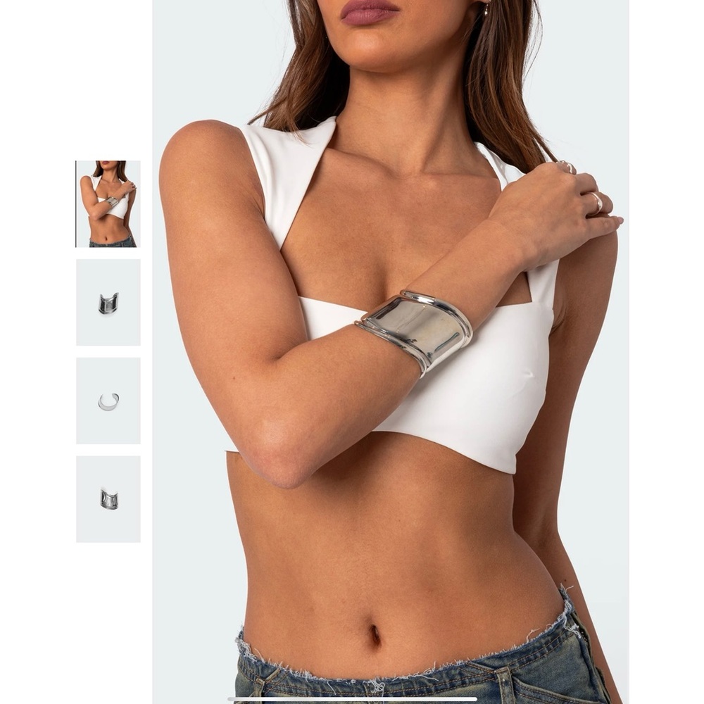 Silver Bone Cuff